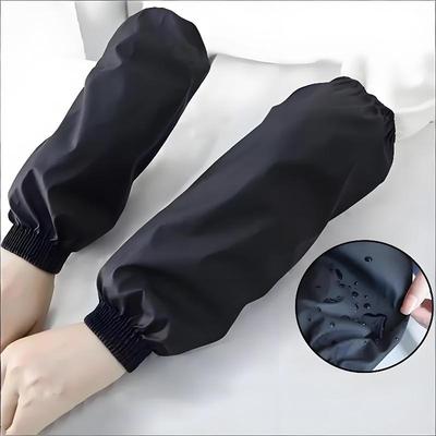 Robuste Schwarze Kunstleder Armschoner - Wasserdicht & Ölbeständig Für Küche, Berufsarbeit & Industriellen Einsatz