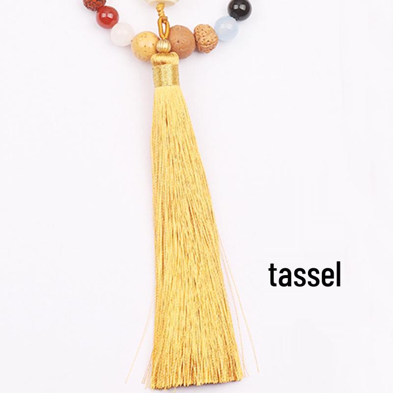 Eighteen-Seed Car Pendant: Safe Travel Charm, Bodhi Bead Ornament, Premium Temple Decoration.