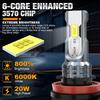2 st H11 H8 H9 LED Dim/DRL-lampor H4 H7 9005 HB3 9006 HB4 CSP LED Dimljus Dagsbelysning Vit 6000K Superljus Lampa