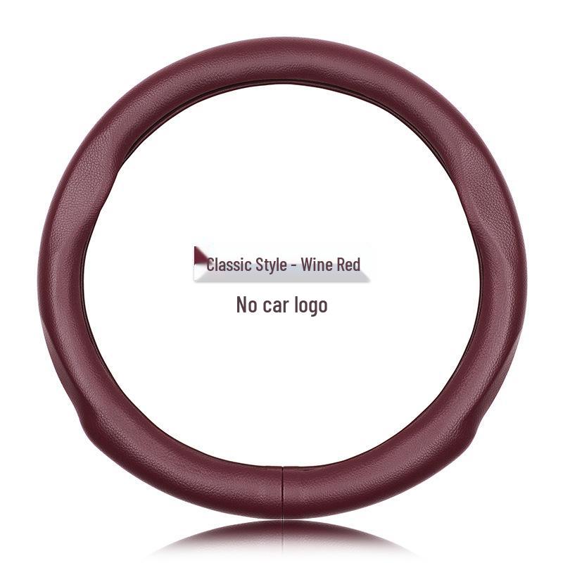 Genuine Leather Luxgen Steering Wheel Cover - Universal Fit for U6, Big 7, S5, U5, 7MPV, Na 5, Rui 3 Models