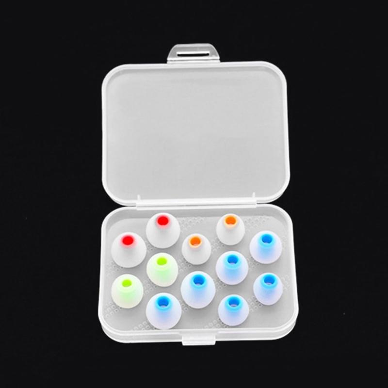 Earphone Eartips Holder, Clear Protective Eartips Storage Case for Easy Visibility of Content,for 6pair Eartips Storage