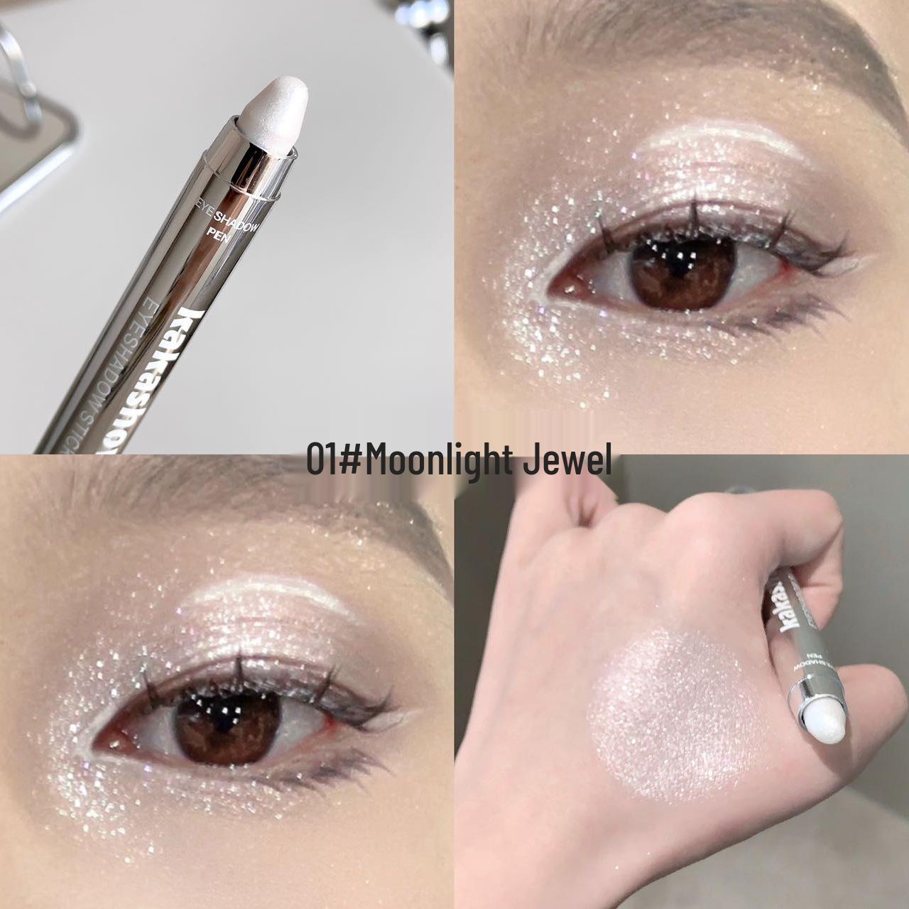 

Kakashow Fantasy Color Eyeshadow Stick: Pearlescent Highlight Pen for Under-eye and Eye Corner Brightening.