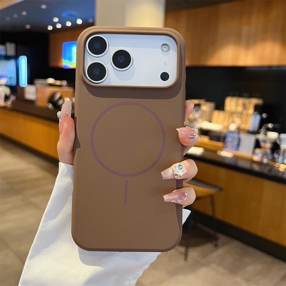 Luxury Hight Quality Liquid Silicone Phone Case for IPhone 15 16 17 Pro Max Air for Magsafe Wireless Charging Cover for Apple 14 13 12