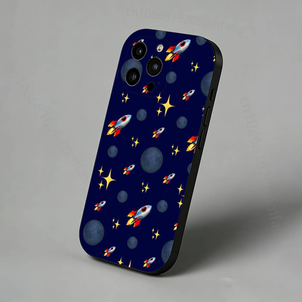 Deep Space Exploration Slim Back Phone Case for iPhone 17,16,15,14,13,12,11 Pro,Max,Plus,X,XS,XR,SE,Mini Protective Cover