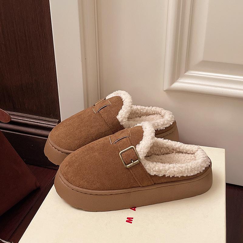 

Мужские и женские плюшевые тапочки - Теплые и теплые хлопковые зимние домашние тапочки с толстой подошвой, повседневная комнатная обувь 41