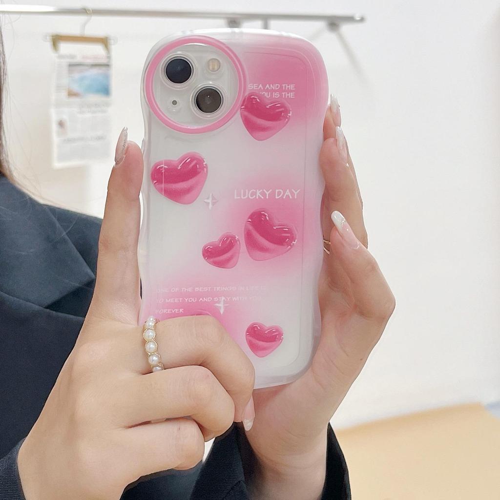 BANAILOA Custodia Per IPhone 14 Con Cuori E Conchiglie - Bordo Quadrato, Morbida TPU, 6,1 Pollici