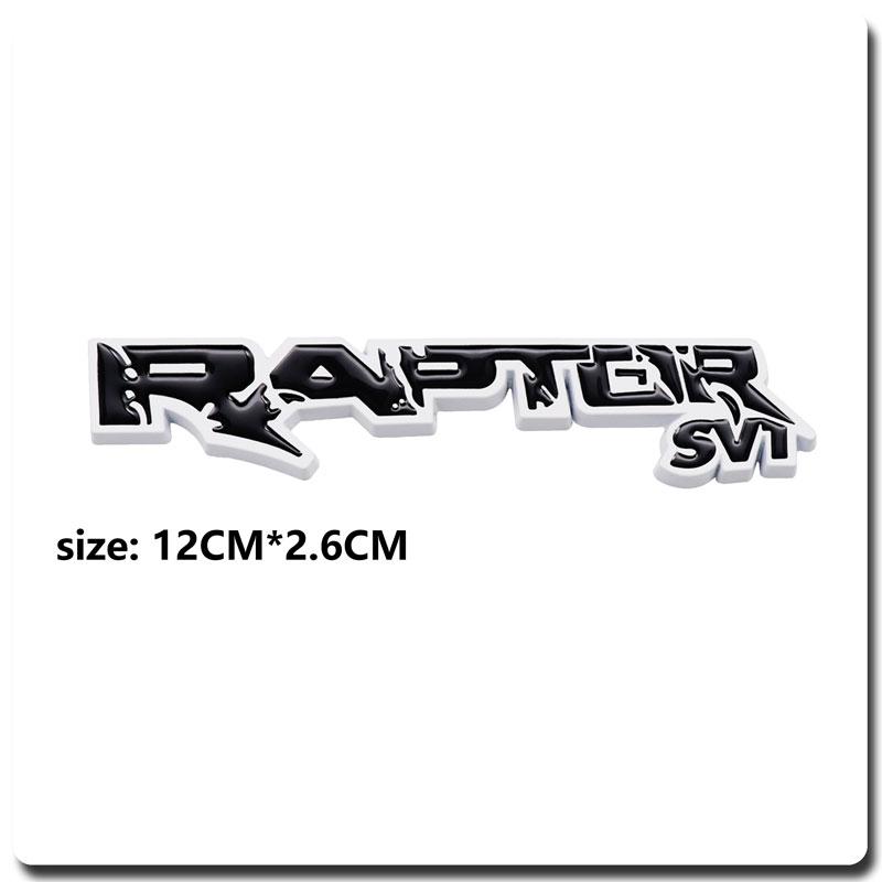 3D Metal Car Stickers SVT Raptor Logo Emblem Body Decal For Ranger F150 F250 F350 F450 F550 SVT Decor Accessories