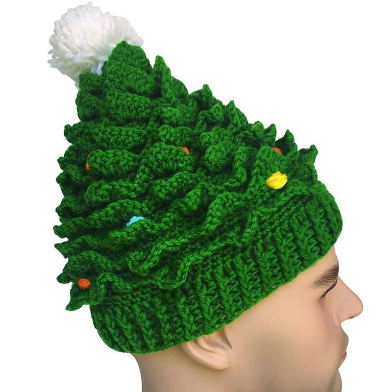 Handmade Knitted Christmas Parent-Child Hat - Warm Creative Winter Holiday Accessory