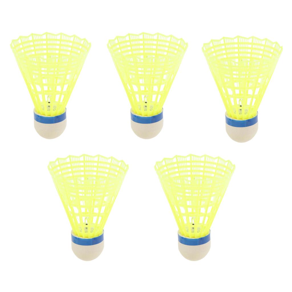 5 PCS Night Glow Badminton 30mah High Resilience LED Sports Shuttlecock for Sports Activities
