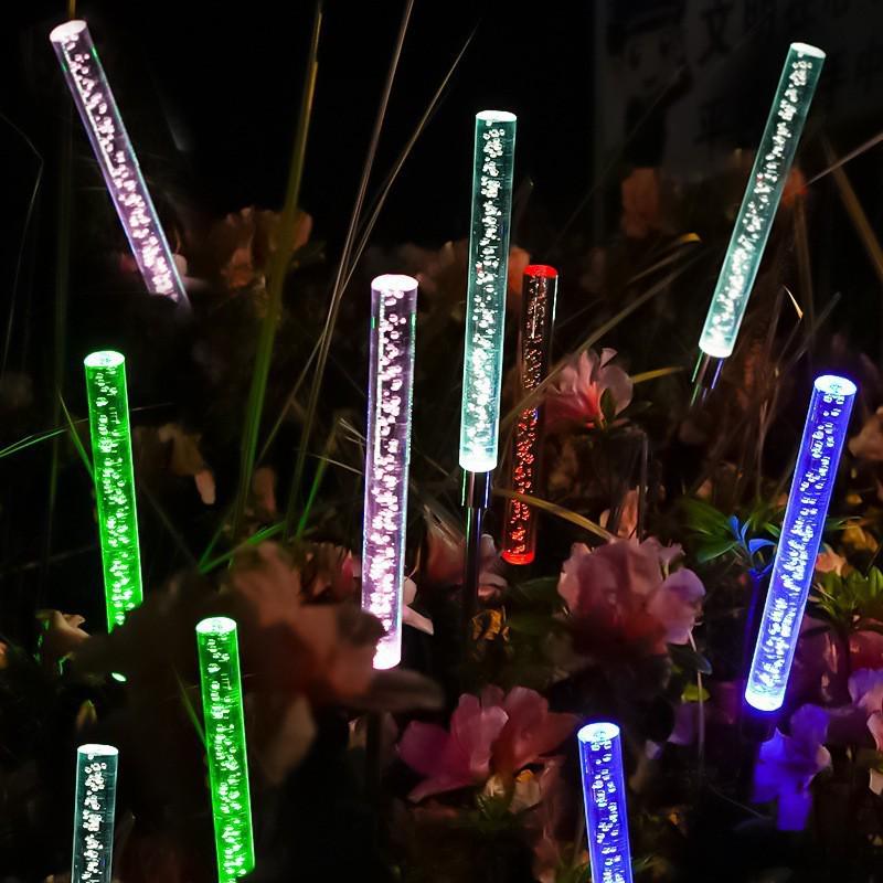 European-Style Outdoor Solar Bubble Crystal Stake Light - Waterproof, Colorful, Night Atmosphere Garden Lighting