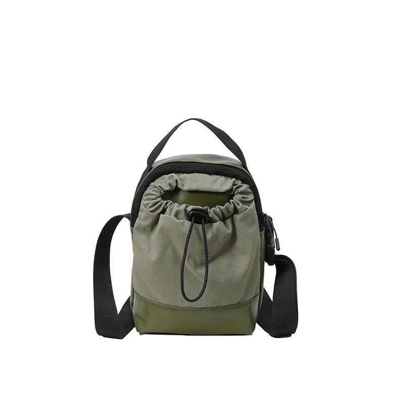 Shoulder Single Drawstring Crossbody Bag Small Square Handbag Outdoor Travel
