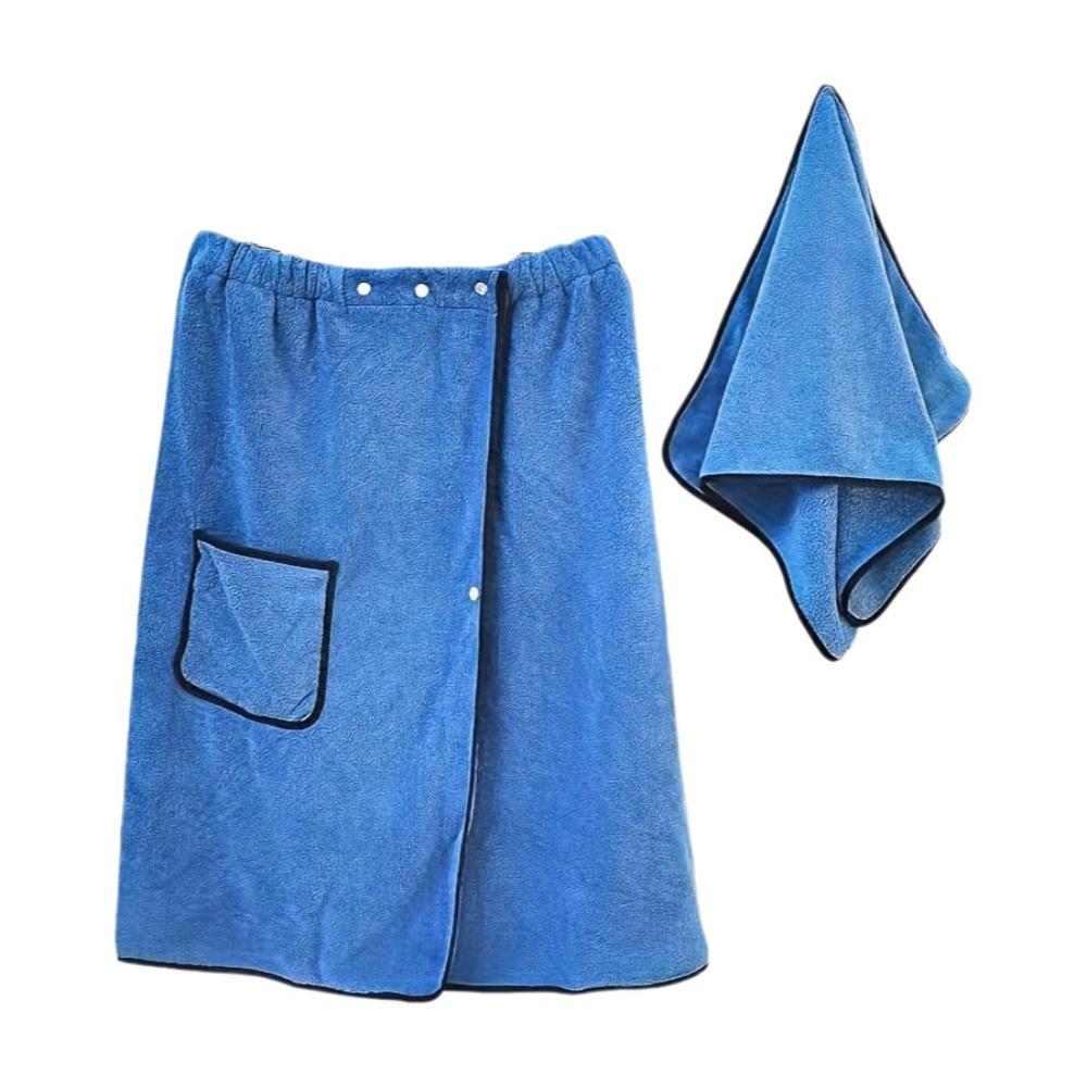 Coral Fleece Wearable Towel Soft Comfortable Beach Wrap Thick Design Bath Skirt  Pool Use