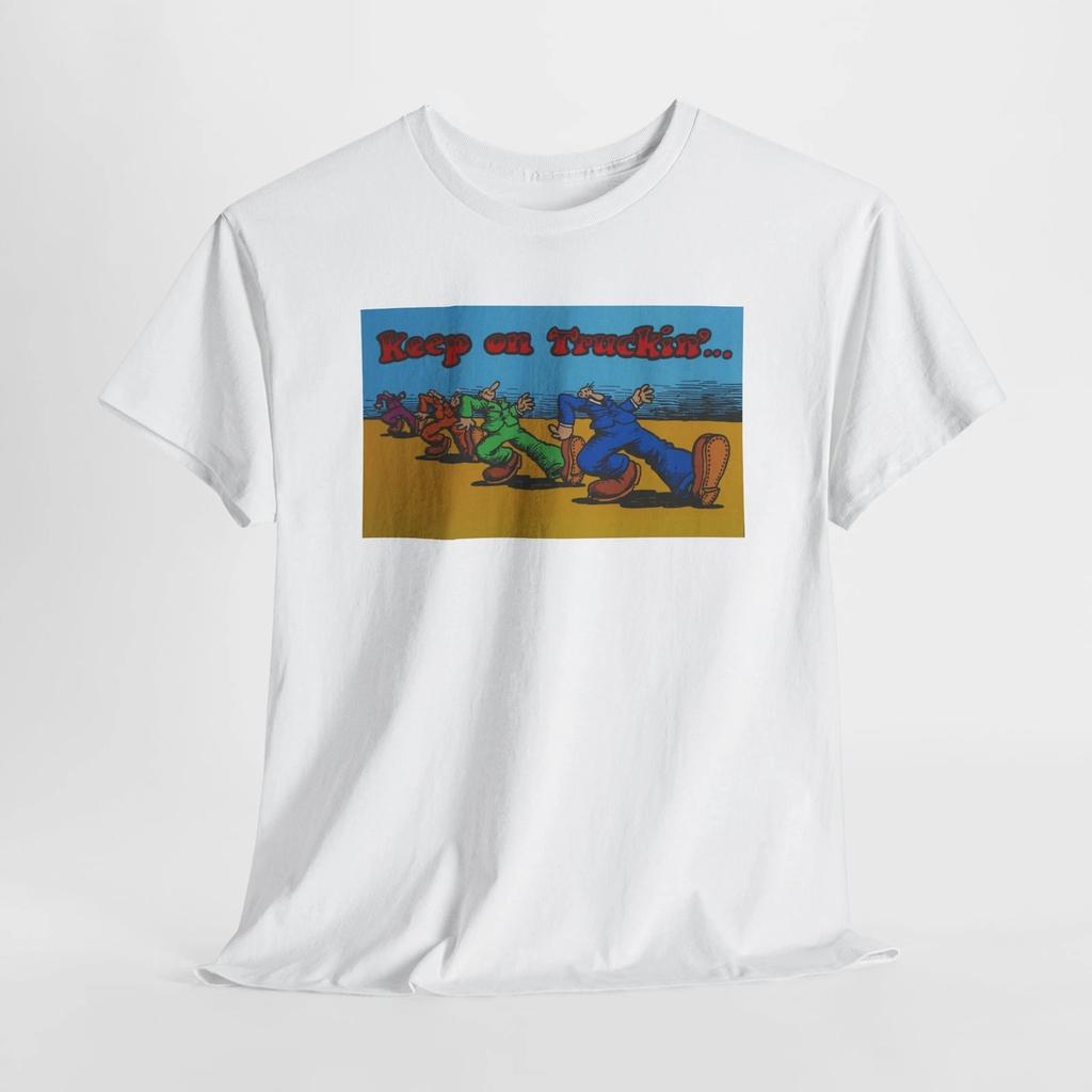 T-shirt Unisexe Robert Crumb Keep onTruckin d'Inspiration Vintage, T-shirt Graphique Hippie,