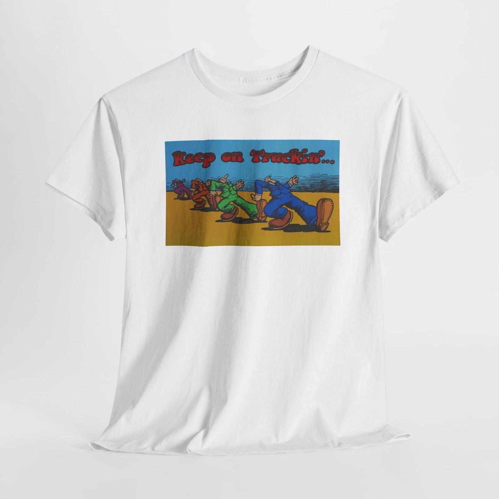 

Vintage Inspired Keep onTruckin Robert Crumb Unisex Tee, Hippie Graphic T-Shirt, 4XL