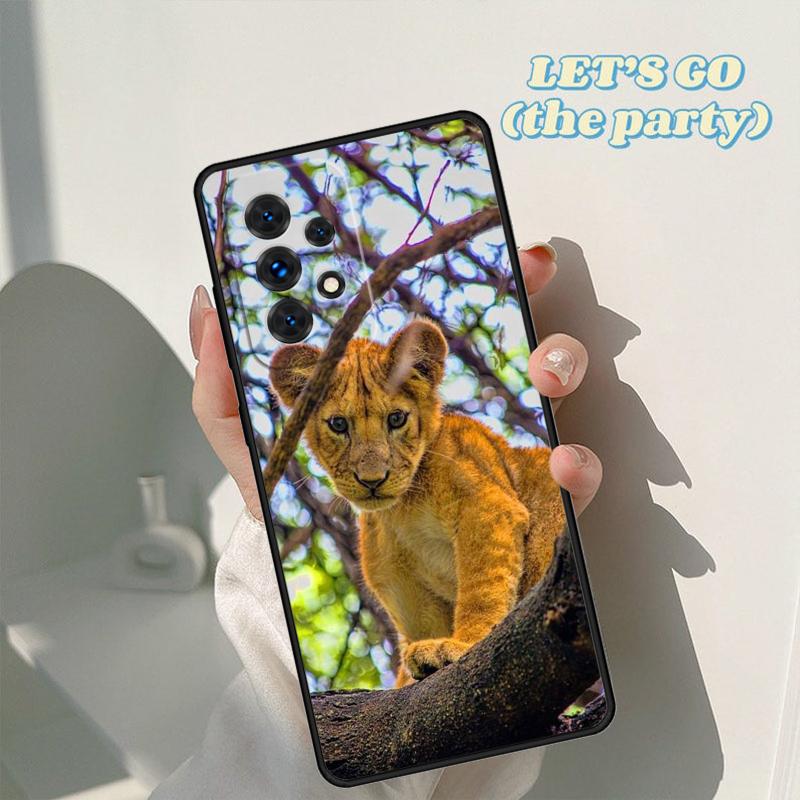 Lion Alpha Male Cub phone case For Samsung Galaxy A42 A31 A40 A51 A71 A32 A80 A91 A52 A72 A73 A20e A21S A50 A70 A11 A12 Cover