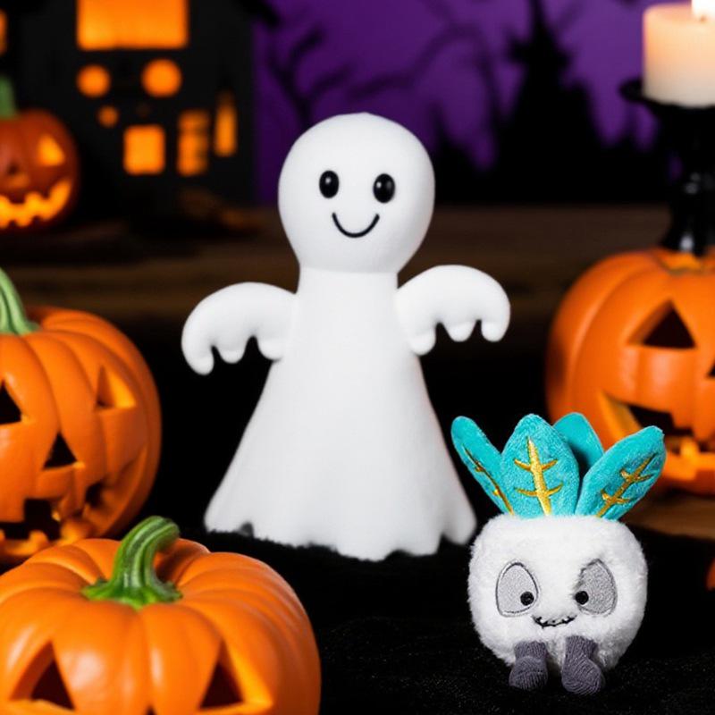 Halloween Night Owl & Friends Plush Toy Set: Hecate, Crow, Bat, Ghost