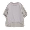 DIMANAF 2026 Plus Size Summer Women T-Shirts Casual Lady Tops Cotton Tunic Shirt Oversize Loose Tees Black