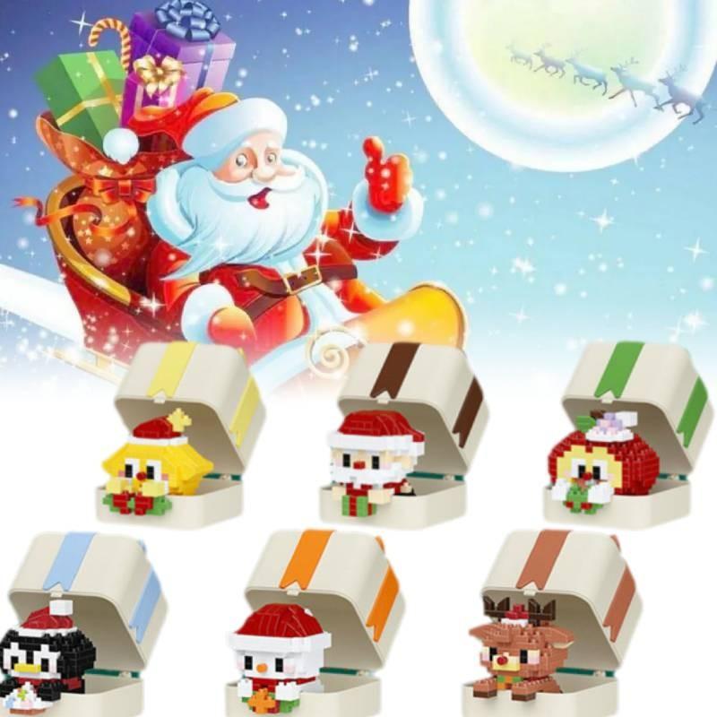 Christmas Building Merry Blocks Assembly Toy Santa Claus Cartoon Gifts Xmas