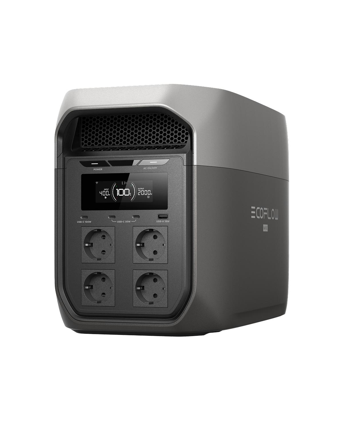 

[Передзамовлення] Портативна зарядна станція ECOFLOW DELTA 3 Max, Акумулятор LiFePO₄ 2048 Вт·год, Вихід 2400 Вт X-Boost, Надшвидка зарядка 0–80% за 51 хв
