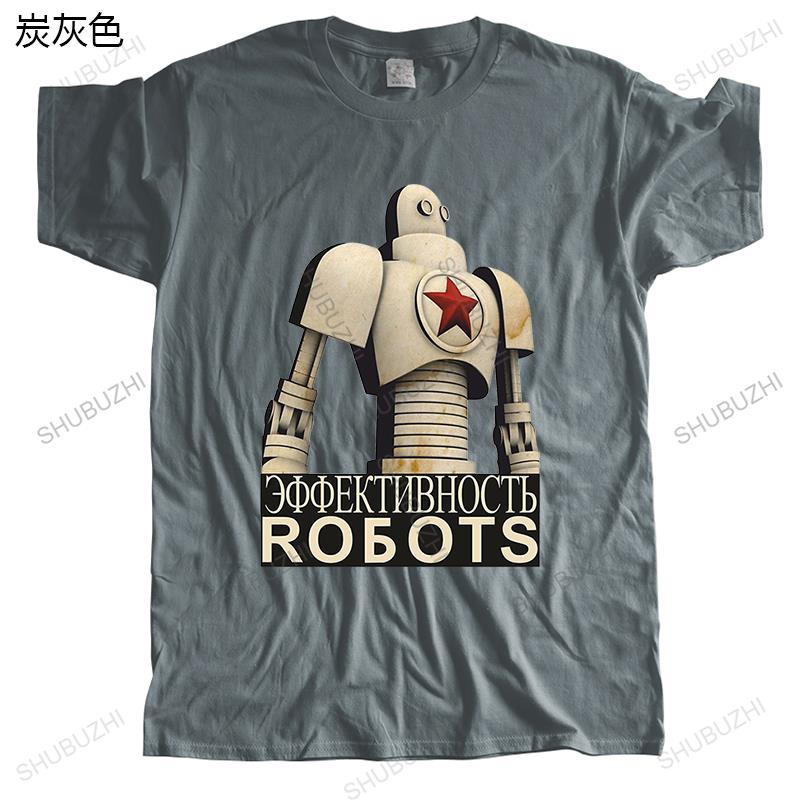 reative novelty polyester CCCP SOVIET PROPA GANDA USSR Russian HAMMER and SICKLE ROBOT T shirt transfers unisex oneck teeshirt