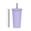 316L Stainless Steel Vacuum Insulated Tumblers With Leak Proof Straw Lid For Office Outdoor Travel Ergonomic Grip Cup