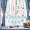 American Style Colorful Birthday Banner And Spiral Hanging Decorations For Parties