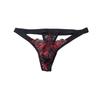 Low Waist Men's Lace Thong Transparent T-back Briefs Men Breathable Mesh Sheer Panties  Role Play
