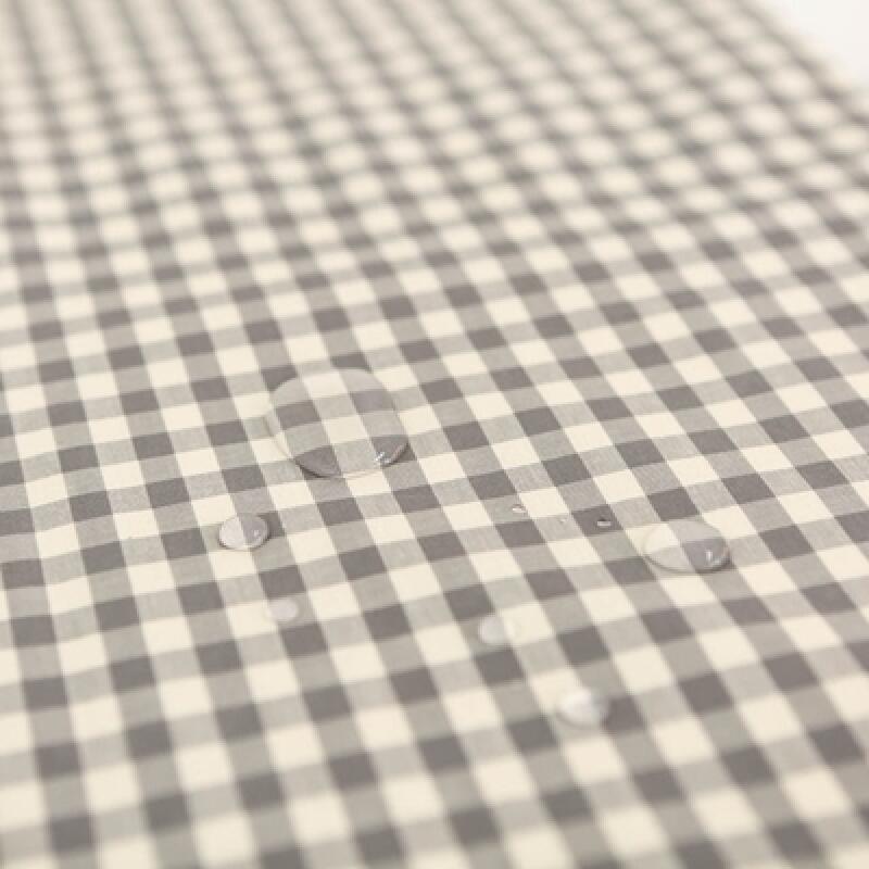 Melancheck Gray Waterproof Tablecloth For 2 people
