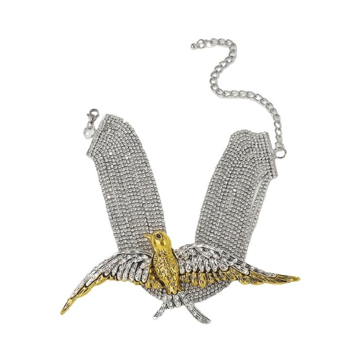 

Eye Catching Swallow Pendant Necklace Dramatic Layers Neckchains Choker Oenament 1