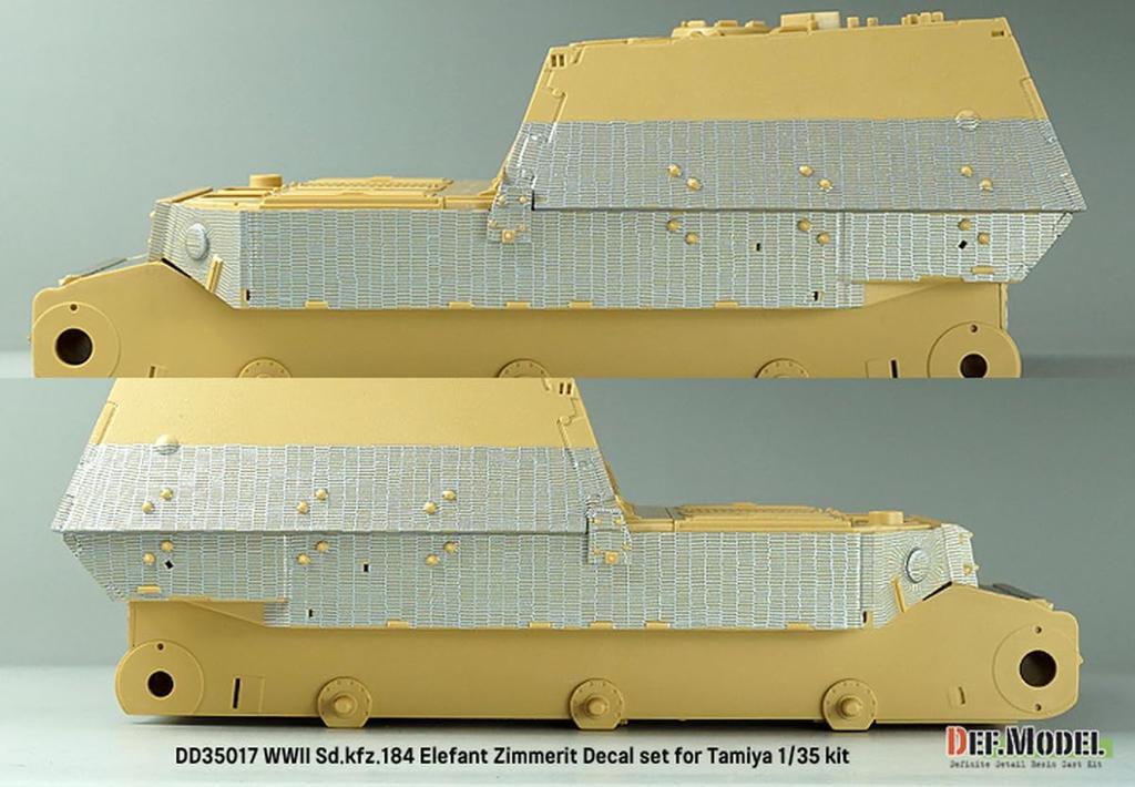 Defmodel German Elephant Heavy Tank Destroyer Zimmerit Coating Decal Set Plastic Model Decals DD35017 1/35 Sd.Kfz.184 (for Tamiya)