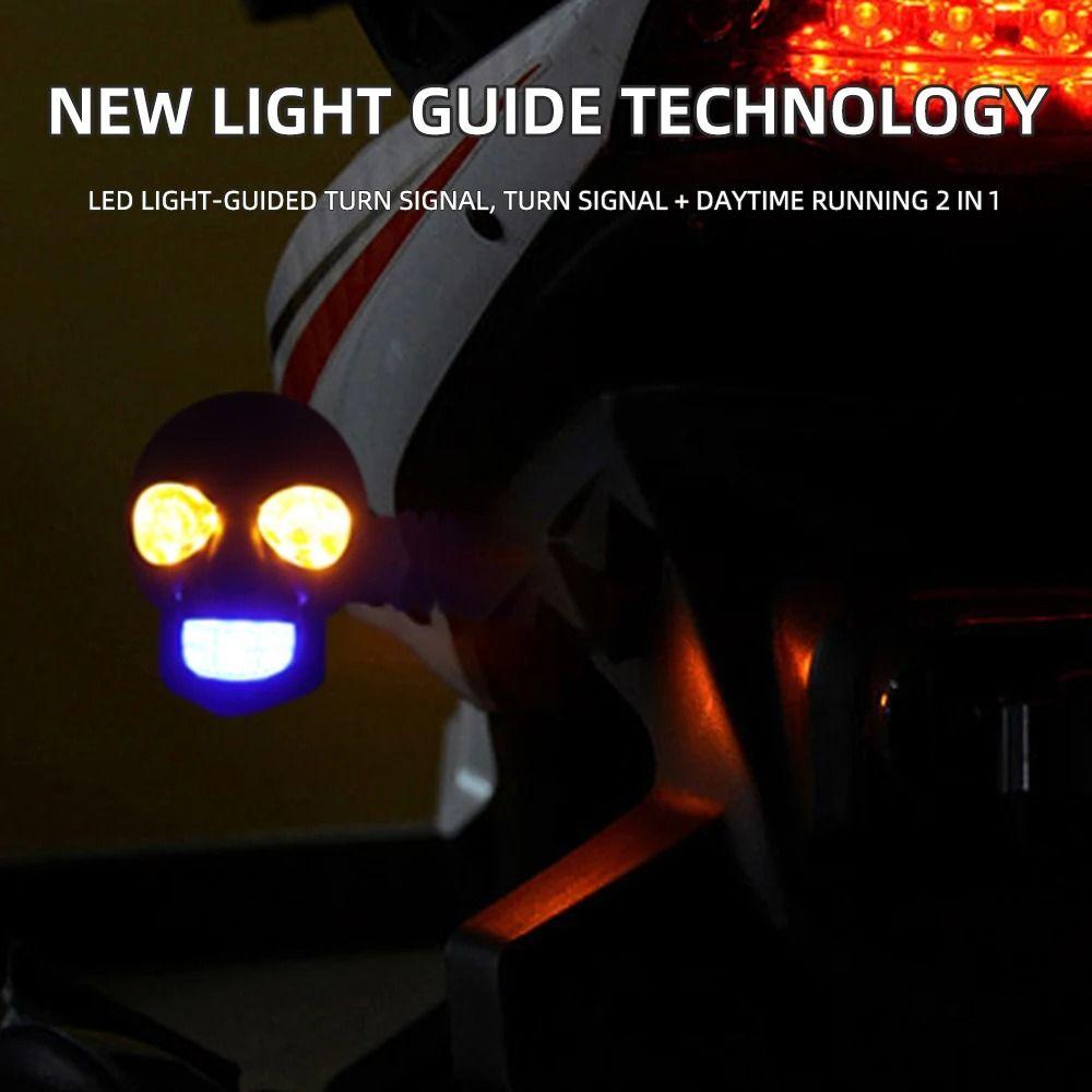 2Pcs Universal Fit Motorcycle Turn Signal Lights Motorcycle Indicator Lamp  Front Rear Installation
