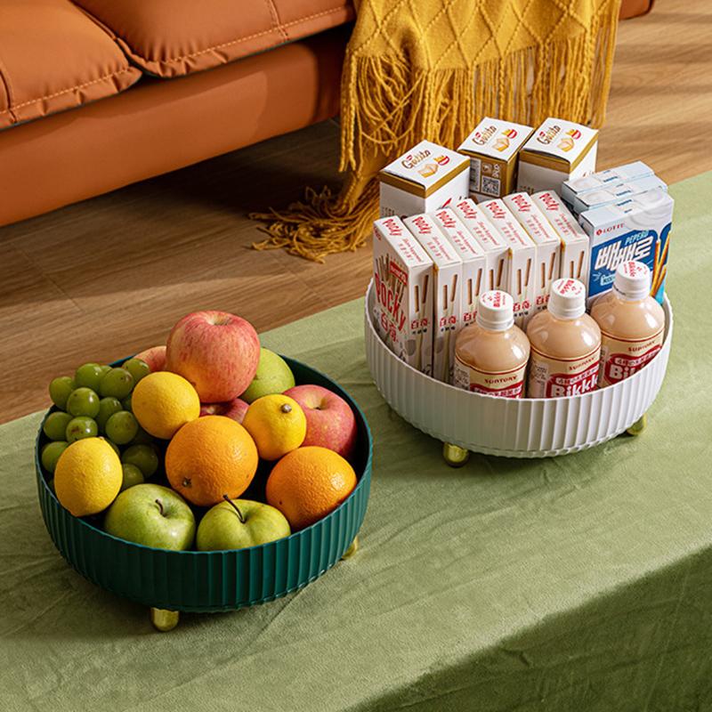 1pcs 360° Rotatable Storage Tray Spice Rack Cosmetics Multifunctional Countertop Storage Rack Kitchen Bathroom Supplies
