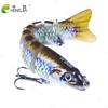 3 pezzi Esche rotanti multi-sezione per pesca alla spigola 12,7 cm-18 g-#6 Minnow Esche artificiali finte Adatte per pesca Carpfishing Attrezzatura Regalo per festival