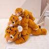 Non-Toxic 30-65Cm Cartoon Soft Tiger Plush Doll Pillow High Quality Lying Tiger Animal Stuffed Animal Home Decor Appease Toys For Kids