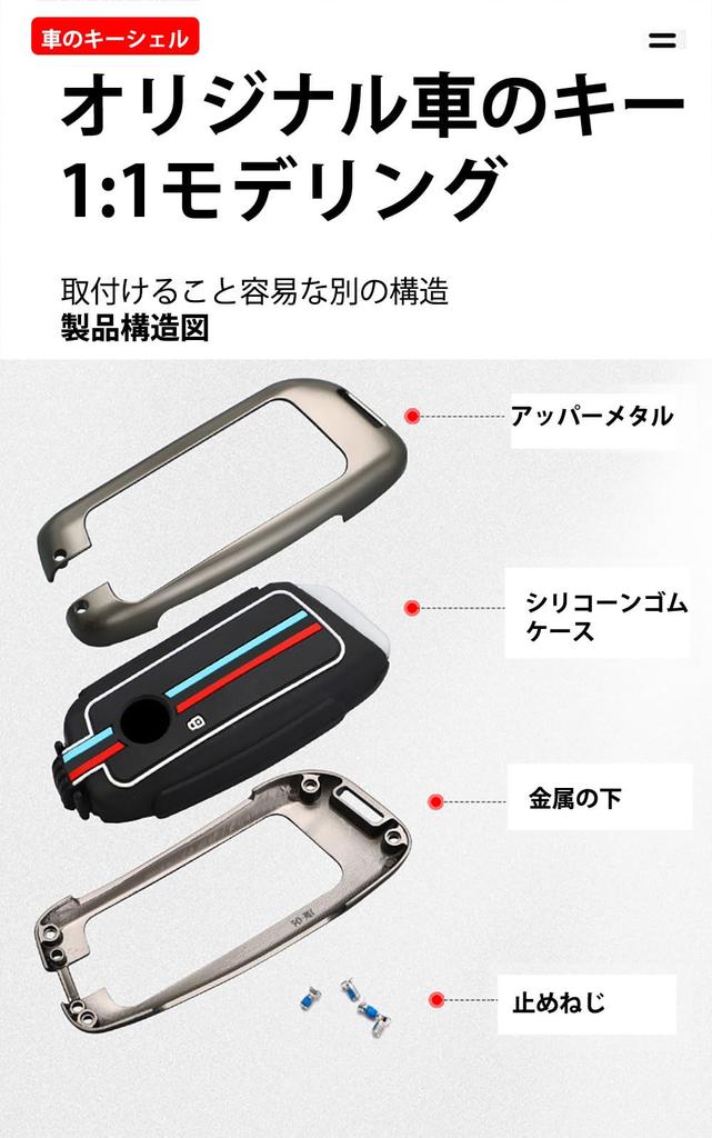 KUNIO BMW Dedizierte Schlüsselhülle, Schlüsselabdeckung, Schlüsselhalter, Silikonlegierung, Neues Modell BMW