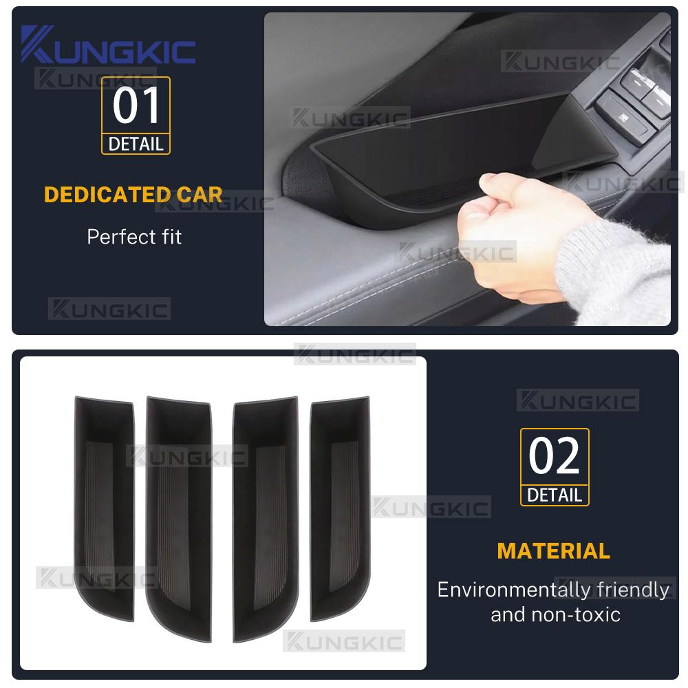 KUNGKIC For Subaru Crosstrek 2025 2025 ABS Storage Box LHD RHD Car Side Doors Organizer Case Box Interior Accessories