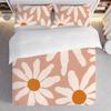 3-Piece Bedding Pillowcase Quilt Cover Set Daisy Flower 2D Digital Printing Suitable For Bedroom Dormitory Decoration