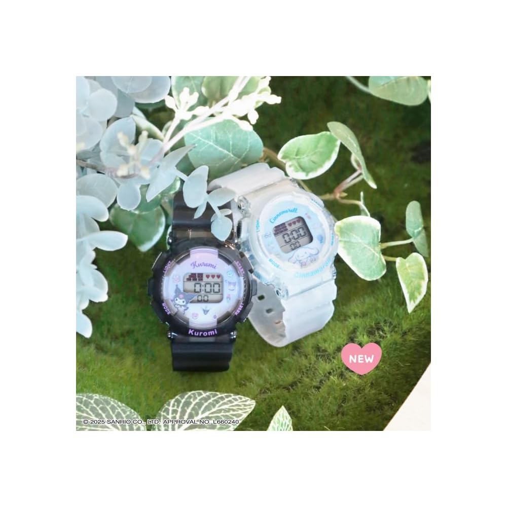 Sun Flame J-Axis Cinnamoroll Digital Watch with Backlight, Alarm Function, Girls Clear Design