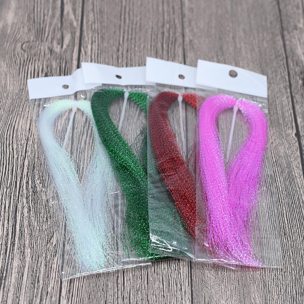 MNFT 10Bags Fly Tying Materials Muti-color Fly Fishing Crystal Flash Flashabou Tinsel for Making Fly Fishing Lur