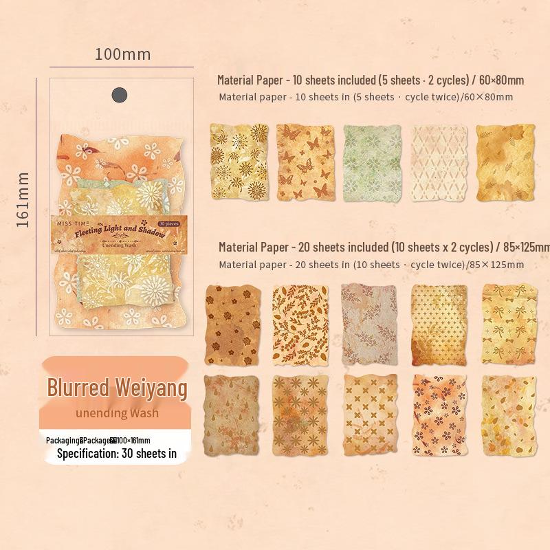 Shimmering Retro Journal Collage: Letterpress Embossed Paper in 6 Styles