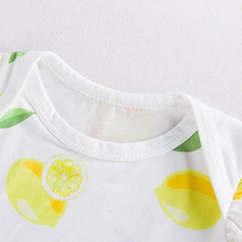 Baby Romper Summer Newborn Clothing Fruit Printed Short Flying Sleeve Romper