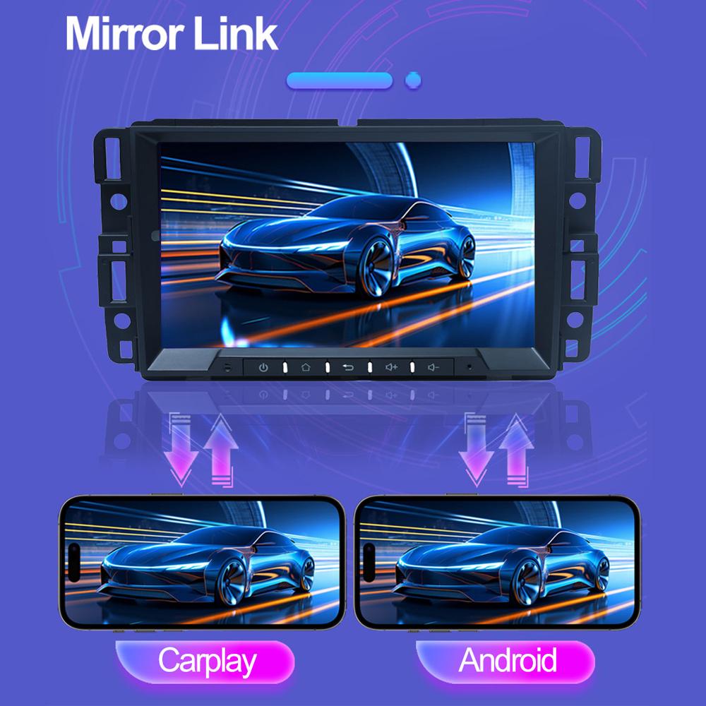 8'' Car Radio Android for GMC Acadia Savava Sierra Chevrolet Avalanche Suburban Carplay 2Din Autoaudio Head Unit Navigation GPS 1+32GB