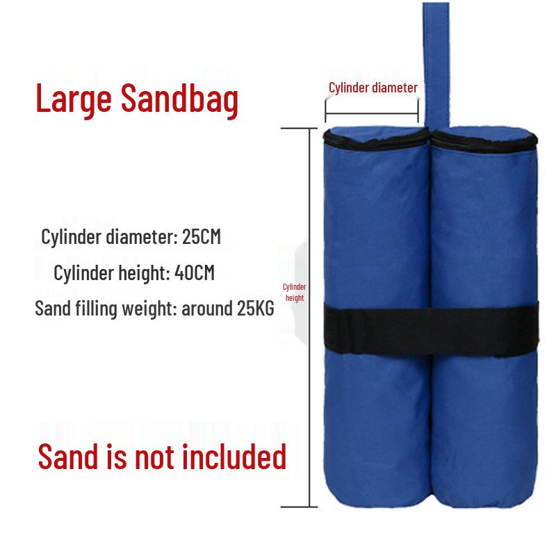 In-Stock Black Oxford Cloth Weighted Sandbag for Outdoor Tent Canopies