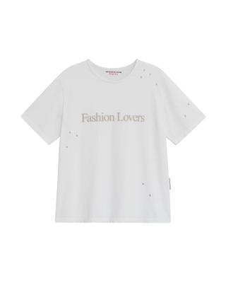 THEMUSEUMVISITOR Fashion Lovers Eyelet T-Shirt (White)