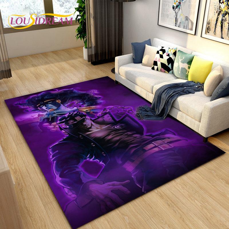 Tappeto Anime Jojo's Bizarre Adventure, tappeto per soggiorno, camera da letto, divano, zerbino, decorazione, tappetino antiscivolo per bambini