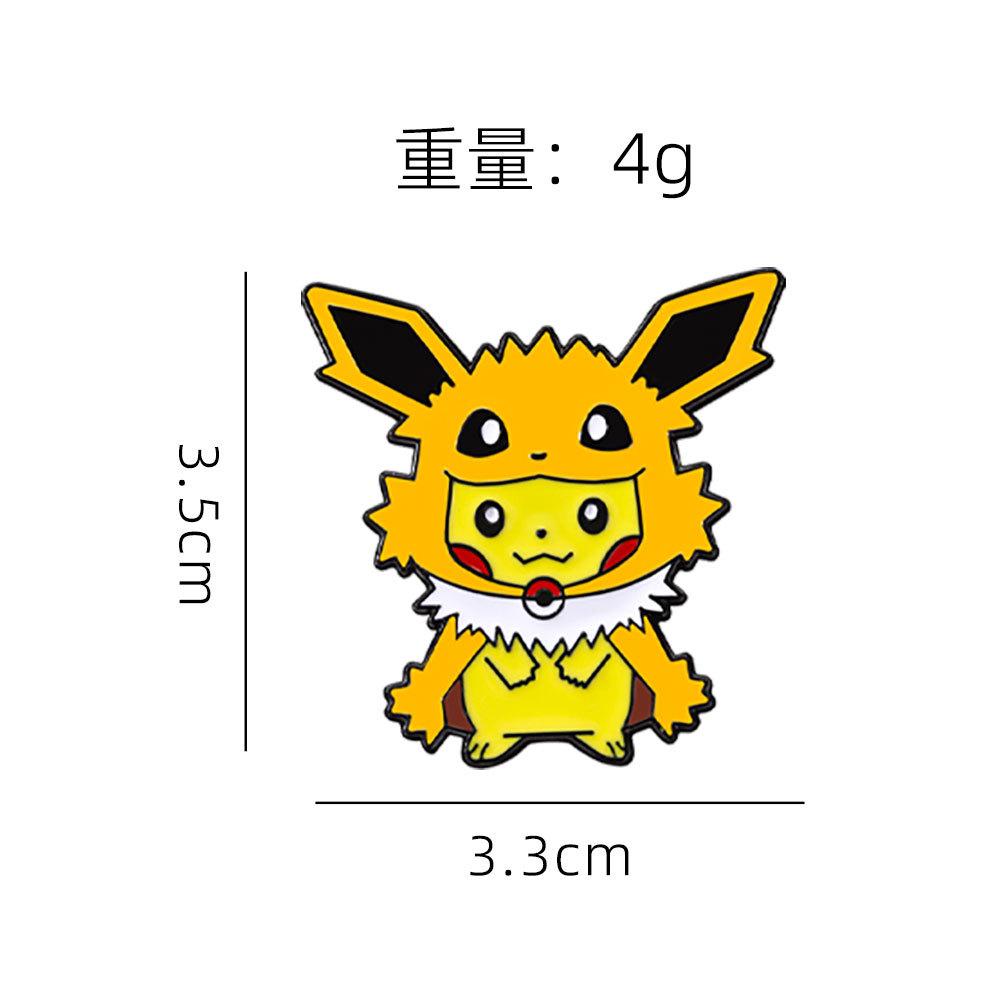 New Pikachu Badge Pokémon Around the Grain Pokémon Cute Elf Cartoon Brooch