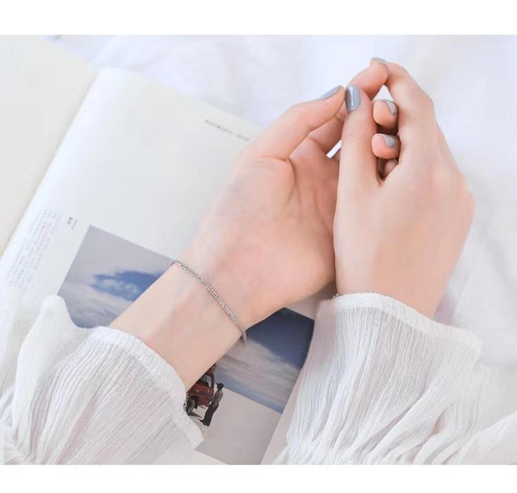 925 Sterling Silver Starry Sky Bracelet for Women - Summer Korean Mori Style, Simple & Trendy Hand Jewelry