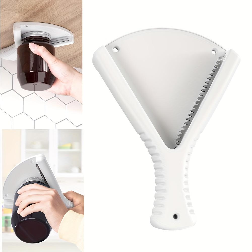 

1pc Dual Use Bottle Opener , Cabinet Lid Gripper , Easy Grip Ergonomic Design, Durable Plastic Kitchen Tool for Elderly, Seniors белый