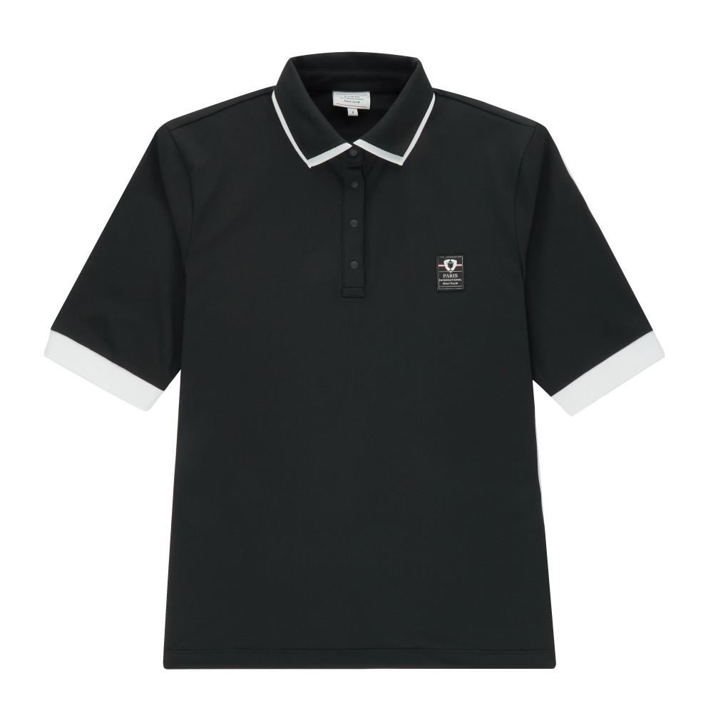PIGC Women'S Collared Sleeve T-Shirt Black (Lfc130439)