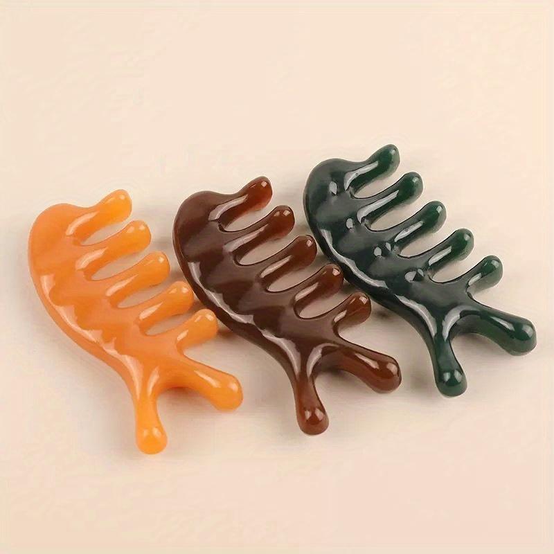 1pc Scalp Massage Comb - 5-Finger Design for Deep Relaxation, Fatigue Relief & Gua Sha Relax, Durable Plastic, Head Massager, Acupuncture